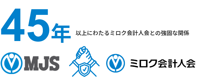 45年以上にわたるミロク会計人会との強固な関係