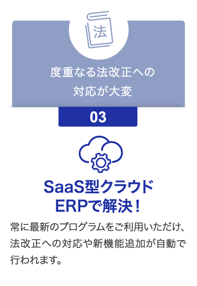 度重なる法改正への対応が大変
