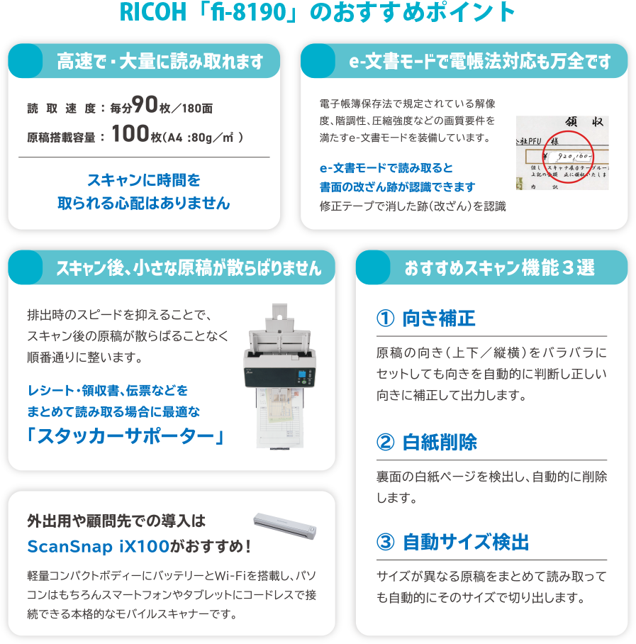 RICOH「fi-8190」のおすすめポイント