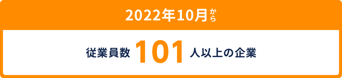 2022年10月から従業員数101人以上の企業