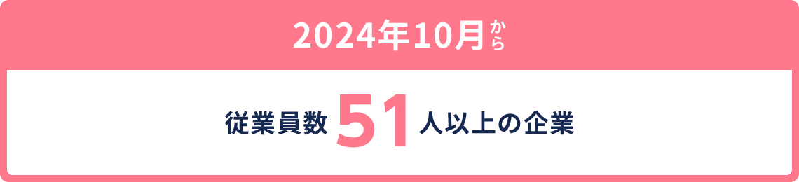 2024年10月から従業員数51人以上の企業