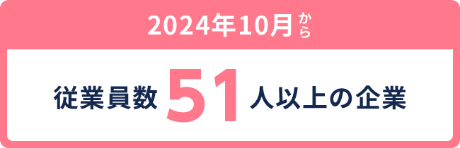 2024年10月から従業員数51人以上の企業